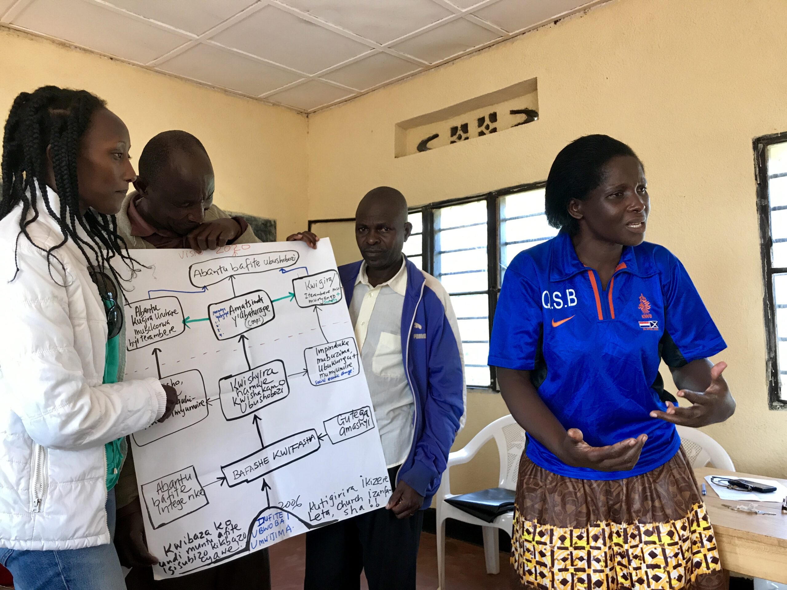 Local health officials educating in Mumeya, Rwanda within their health center.