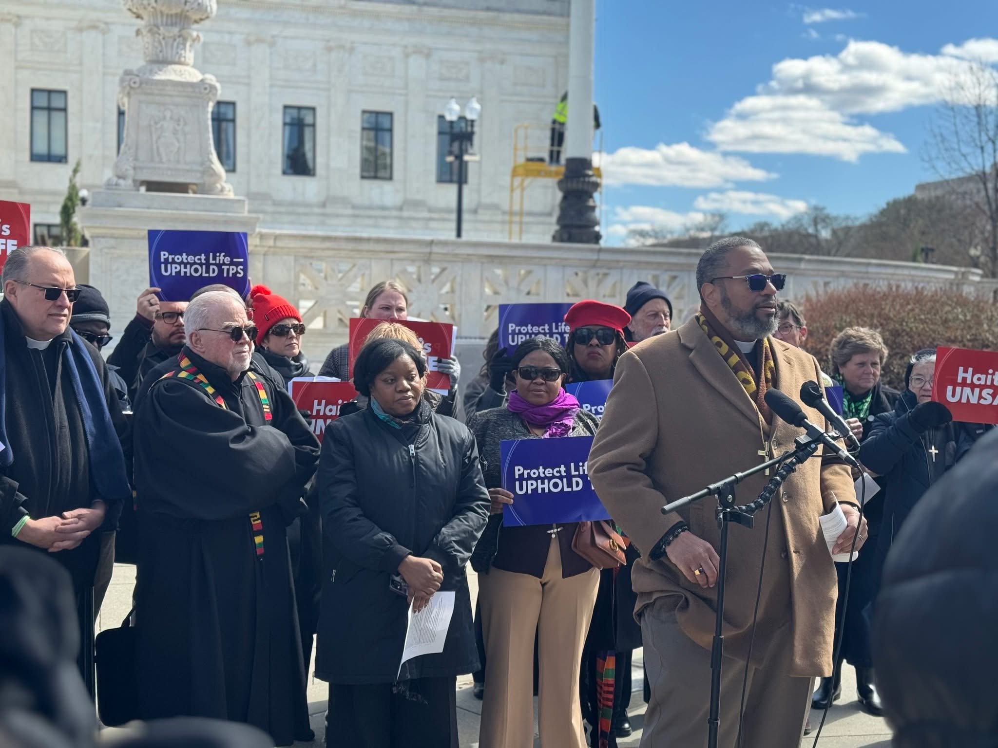 Rally for Haitian TPS holders at Supreme Court